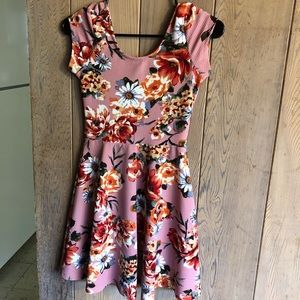 pink floral dress